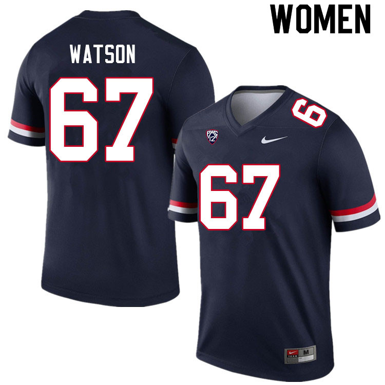 Women #67 David Watson Arizona Wildcats College Football Jerseys Sale-Navy - Click Image to Close